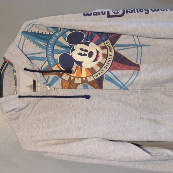 Disney world Disney parks mickey jacket size small hoodie Gray - Picture 1 of 14